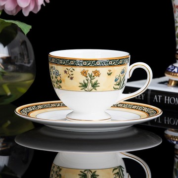 全新英國製Wedgwood  india花卉細緻骨瓷咖啡杯盤 下午茶杯組