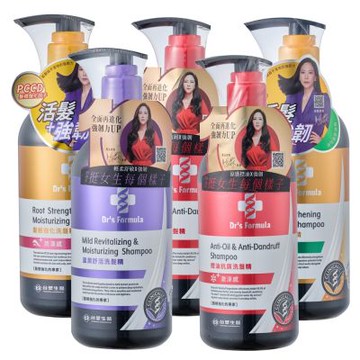 Dr. Formula 台塑生醫 控油抗屑/髮根強健/溫潤舒活洗髮精580g 三入組任選 公司貨