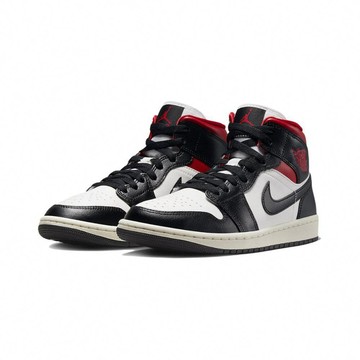 W Air Jordan 1 Mid Black Gym Red 黑紅 BQ6472-061