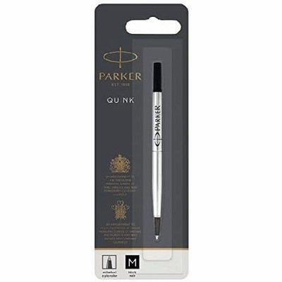 (Medium Nib, Pack of 1, Black) - Parker Rollerball Pen Refill Medium Nib, Black