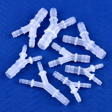 ⚡購滿99出貨⚡限時折扣PP異徑 Y型三通塑膠 Y三通連接器軟管接頭 異徑三通分水器氣體分流器