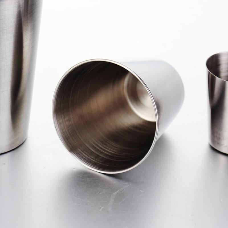 実用的なステンレス鋼の写真とカップのセット,30 70 180 320 ml,ミニワイングラス,ポータブル,ステンレス鋼