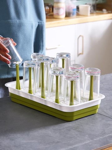 杯子收納置物架杯架放茶杯的架子創意玻璃杯瀝水架托盤水杯掛架