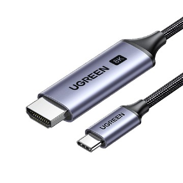 UGREEN USB-C 轉 HDMI 2.1 8K 影音傳輸線 鋁合金編織 1公尺