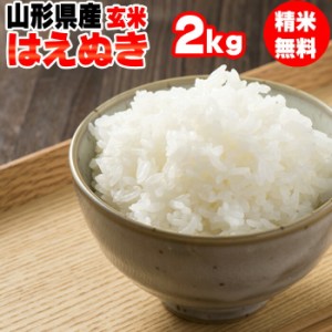 新米 米 お米 2kg (2kg袋×1) はえぬき 玄米 令和5年度産 山形県産 送料無料 白米・無洗米・分づき