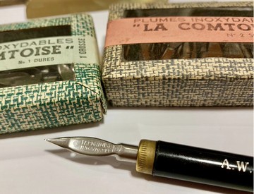 1960年代 法國老筆尖 La Comtoise 二號  不鏽鋼 沾水筆尖 (F)