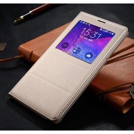 三星Sumsung Galaxy Note4 開窗側翻皮套 防塵防潑水手機保護套