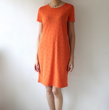 FOAK古著 /庫存新品/YSL波斯菊色透膚洋裝