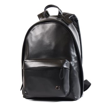 COACH 專櫃款 Hall 22 滑面輕量皮革後背包-黑色