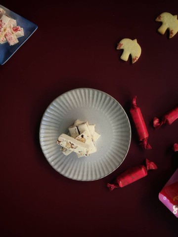 過年糖果 蔓越莓杏仁牛軋糖 半斤裝