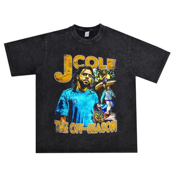 J. 科爾杰梅因·拉馬爾·科爾J. Cole嘻哈說唱印花棉T恤短袖街頭