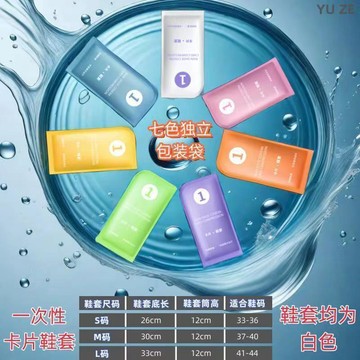 台灣出貨 一次性雨鞋套 卡片鞋套 拋棄式雨鞋套 防水雨鞋套 鞋套 防雨鞋套 防水 雨鞋套 防滑雨鞋套 加厚防水拉鏈鞋套