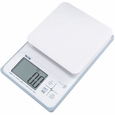 タニタ クッキングスケール キッチン はかり 料理 防水 デジタル 2kg 0.1g単位 KW-220 WH 洗えるキッチンスケール
