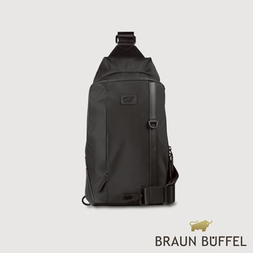 【BRAUN BUFFEL】亞酷 胸包-黑色(德國小金牛台灣總代理)/BF511-TW22-BK