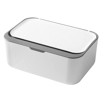 AHOYE 濕紙巾收納盒/口罩盒/紙巾盒  白色 + 灰色  1個