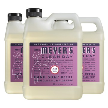 Mrs. Meyer's梅耶夫人 香氛洗手乳補充瓶-莓果975ml x3入