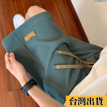 🌟新店優惠🌟工作短褲 機能短褲 冰絲休閒短褲男夏季薄款中學生潮牌潮流速幹運動寬鬆大碼5分褲男