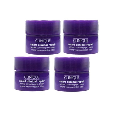CLINIQUE倩碧 天才超緊無痕眼霜5ml*4入組【百貨專櫃貨】呵護眼周零死角！