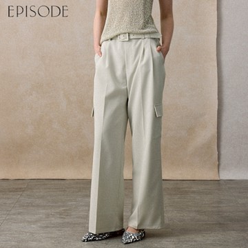 EPISODE - 休閒寬鬆直筒口袋工裝褲休閒褲152205