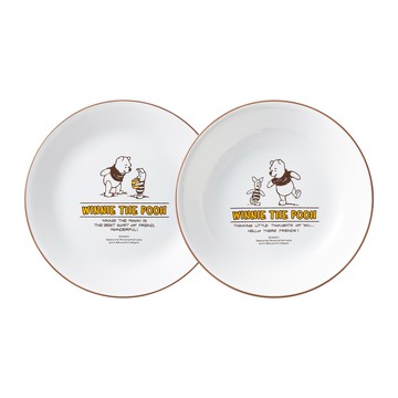 【康寧餐具 CORELLE】小熊維尼 復刻系列8吋盤兩件組-B03