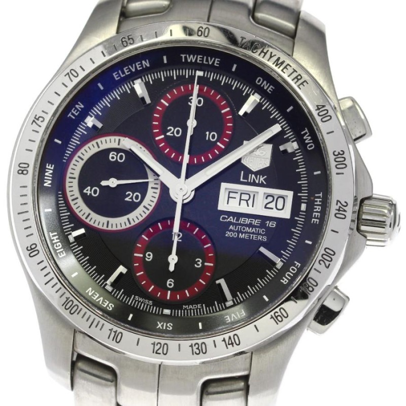 TAG HEUER】タグホイヤー リンク デイデイト クロノグラフ CJF211C 