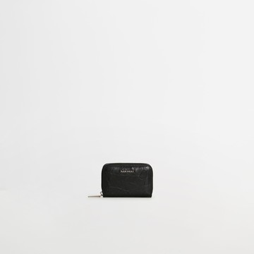 言花真皮方塊卡夾包(頭層皮)