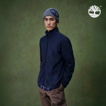 Timberland官方旗艦 男款深寶石藍抓絨外套|A6BM4433