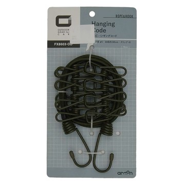 OGC AMON 彈力繩 彈簧夾套裝 (1繩+8夾)  黑色  1組  全長約100cm