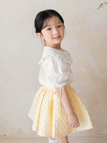 Heart Jacquard Voluminous Textured Skirt