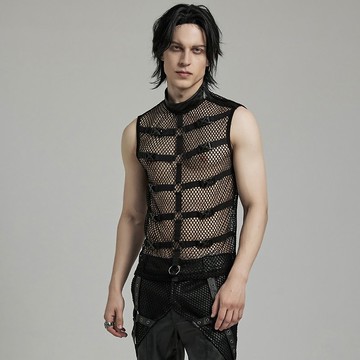 龐克黑暗生命樹網格背心 / 外搭 / 內搭