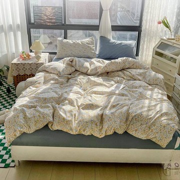 品質推薦床上四件套  小碎花床單 床包 床包組  水洗棉 被套 床單 被單 夏 四件套 床單 枕頭套 抱枕套