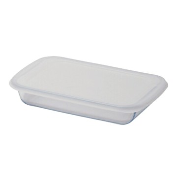 珍珠金屬 耐熱玻璃淺型醃漬容器 HC-114  1.4L  1個