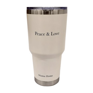 Mumu Home 不鏽鋼冰霸杯 900ml Peace & Love  1個
