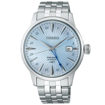SEIKO 精工 PRESAGE 調酒師雞尾酒GMT兩地時間機械錶SSK037J1/4R34-00J0B