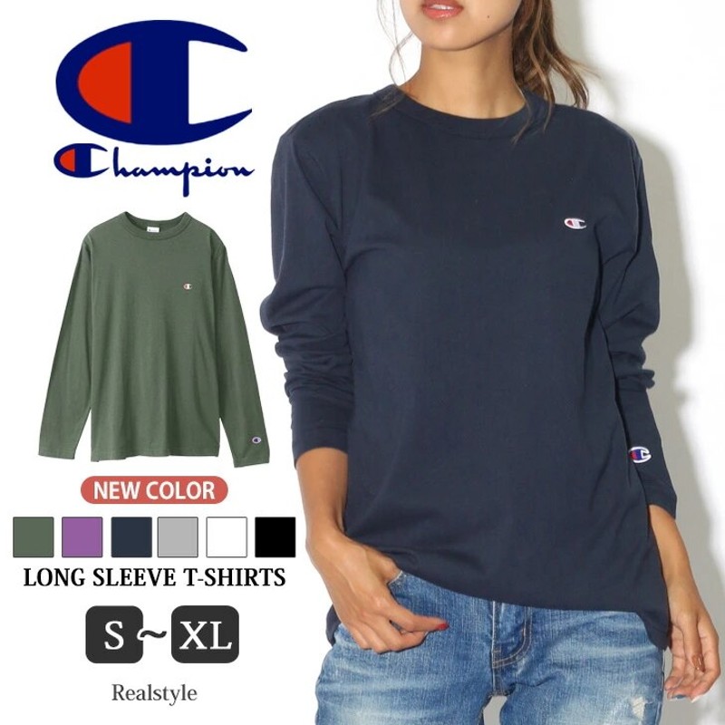 Champion チャンピオン 長袖 Tシャツ ロンT レディース ブランド 綿100% コットン トップス 春 Basicシリーズ ロングスリーブ Tシャツ C3-P401 メンズ カットソー インナ 通販 LINEポイント最大1.0%GET | LINEショッピング