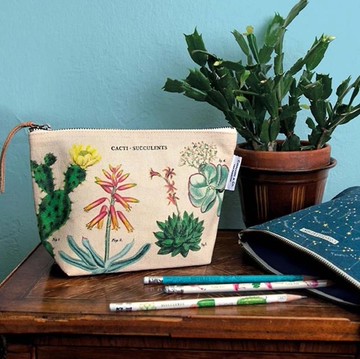 Cavallini & Co.  厚棉帆布拉鍊收納包 (多款)(請先詢問庫存)