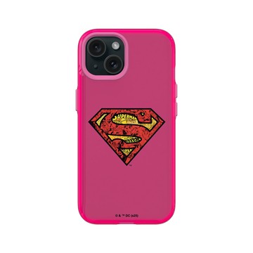 iPhone 15 Clear 粉漾桃 - Superman - Superman-經典漫畫LOGO