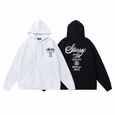 新品】STUSSY STOCK ロゴ ZIP フーディー パーカー Mサイズ-