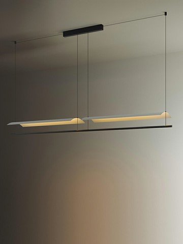 北歐餐廳燈設計師工作室極簡店鋪收銀臺一字型燈辦公室長條吊燈