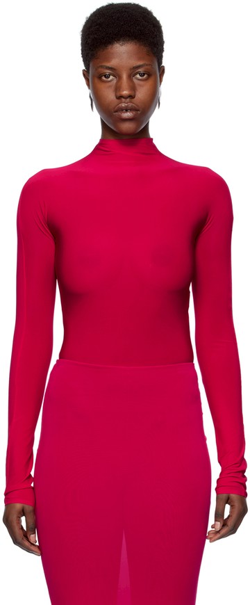 ALAÏA 粉色 High Neck 连体衣