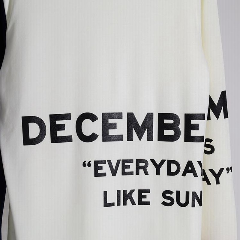 サイズ：XL DECEMBERMAY ディセンバーメイ  ハイネック 長袖Tシャツ 袖ロゴ  ホワイト系 [240101429347] ゴルフウェア メンズ ストスト decembermay (ディセンバーメイ) ゴルフウェア メンズ Hybrid
