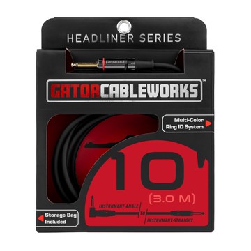 GatorCableworks Headliner 系列 1直1L頭 10呎 (3公尺) 附收納袋