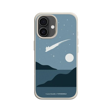 iPhone 16 SolidX 貝殼灰 - ilovedoodle (Lim Heng Swee) - Cat Landscape - Meteor 貓咪流星