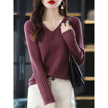 v領針織衫女春秋2025新款時尚洋氣時髦小個子短款內搭毛衣打底衫