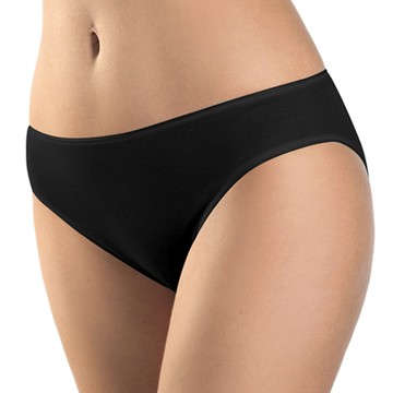 【HANRO】Cotton Seamless中腰三角褲 XS-L(黑)