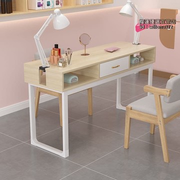 快速出貨 【臺灣現貨】美甲桌椅套裝特價經濟型單雙工位美甲臺日式指甲桌美甲店工作桌椅