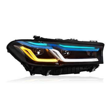 適用于18-20款BMW5系G38大燈總成改裝21新款高配激光透鏡LED大燈