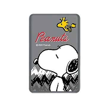 PEANUTS 史努比 20W PD超薄磁吸無線快充行動電源 10000mAh  PSN-141  瞇眼款 灰色
