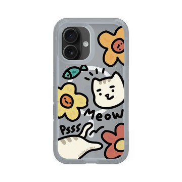 iPhone 16 AirX 流變灰 - 小貓貓們 Little Cattos - Meow&Flowers