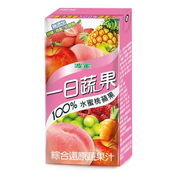一日蔬果100水蜜桃蘋果蔬果汁160ml